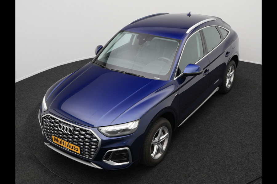 Audi Q5 Sportback 55 TFSI e Quattro S-Line Plug in Hybrid PHEV | Alcantara Sportstoelen | Trekhaak af Fabriek | Adaptive Cruise | Apple Carplay | Virtual | Navigatie | Camera | DAB | Stoelverwarming |