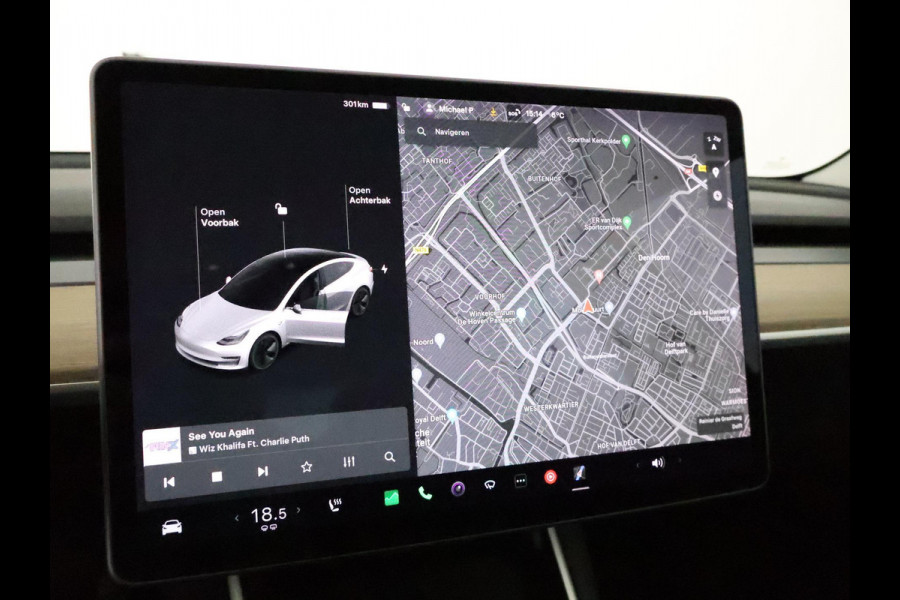 Tesla Model 3 RWD 1e EIG.ACCUTEST 88% 238PK WLTP 358 KM PANODAK.LEDER.CAMERA. TOT 2 JAAR GARANTIE**