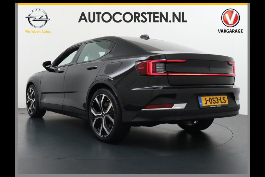 Polestar 2 78kWh 408PK Performance Pack Long Range GSM-Sleutel Harman-Kardon Dual Motor 20" Adap.Cruise Ohlins-dempers Panoramadak Elektr.S Lmv Elektr.A-klep Privacy Glas Led Audiosysteem premium Launch Edition 1e Eigenaar, Fase 3 Laden 69.400 nieuw ! 8% bijtelling.