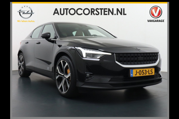 Polestar 2 78kWh 408PK Performance Pack Long Range GSM-Sleutel Harman-Kardon Dual Motor 20" Adap.Cruise Ohlins-dempers Panoramadak Elektr.S Lmv Elektr.A-klep Privacy Glas Led Audiosysteem premium Launch Edition 1e Eigenaar, Fase 3 Laden 69.400 nieuw ! 8% bijtelling.