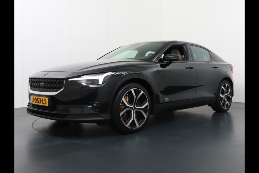 Polestar 2 78kWh 408PK Performance Pack Long Range GSM-Sleutel Harman-Kardon Dual Motor 20" Adap.Cruise Ohlins-dempers Panoramadak Elektr.S Lmv Elektr.A-klep Privacy Glas Led Audiosysteem premium Launch Edition 1e Eigenaar, Fase 3 Laden 69.400 nieuw ! 8% bijtelling.