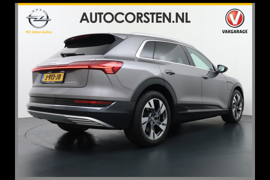 Audi e-tron e-tron 95kWh 408PK 55 Advanced Pro Line Plus Adaptive Cruise Control Quattro 95 kWh 104.000 Nieuw 20" Luchtvering Apple Android  Active-Lane-Assist Connected-Services Bordherkenning Comfort-Sleutel Akoestische zijruiten DAB WiFi Audi-Phone-box Deursluithulp Keyless PTC-Verwarming Bang&Olufsen Spoorwissel-Assist Trekhaak-voorbereid (1800kg) Automatische-NiveauRegeling Fase 3 laden