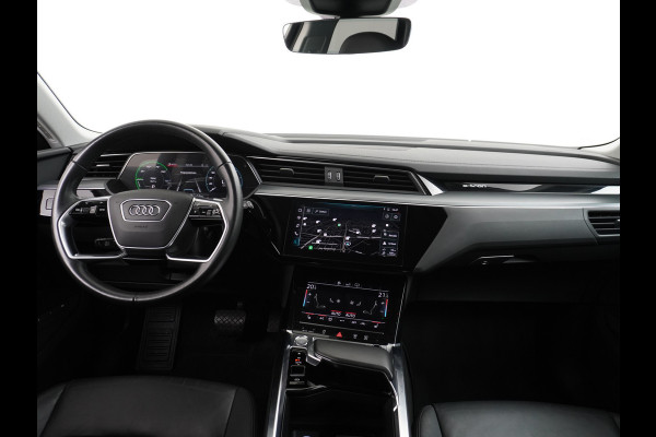 Audi e-tron e-tron 95kWh 408PK 55 Advanced Pro Line Plus Adaptive Cruise Control Quattro 95 kWh 104.000 Nieuw 20" Luchtvering Apple Android  Active-Lane-Assist Connected-Services Bordherkenning Comfort-Sleutel Akoestische zijruiten DAB WiFi Audi-Phone-box Deursluithulp Keyless PTC-Verwarming Bang&Olufsen Spoorwissel-Assist Trekhaak-voorbereid (1800kg) Automatische-NiveauRegeling Fase 3 laden