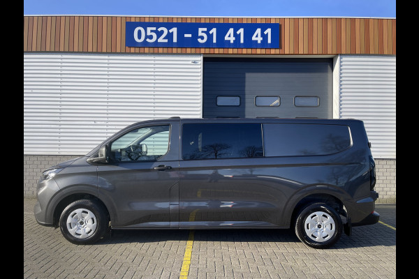 Ford Transit Custom 340 2.0 TDCI L2H1 Trend DC 6 persoons / NIEUW / bpm vrij / rijklaar € 40.950 ex btw / lease vanaf € 733 / direct leverbaar / airco / cruise / apple carplay / camera / magnetic grey metallic