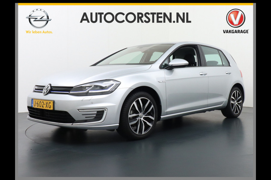 Volkswagen e-Golf AUT Adaptieve Cruise Warmtepomp App-Connect Apple Carplay Android Auto Climatronic Stoel+Ruitverwarming DAB+ Led Winterpakket  Licht/Regensensor Pdc App-Connect Lmv 17" E-DITION 136PK 290NM Koppel slechts 49.000km