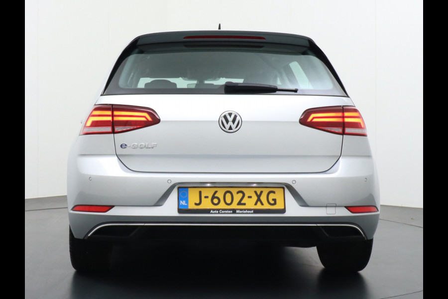 Volkswagen e-Golf AUT Adaptieve Cruise Warmtepomp App-Connect Apple Carplay Android Auto Climatronic Stoel+Ruitverwarming DAB+ Led Winterpakket  Licht/Regensensor Pdc App-Connect Lmv 17" E-DITION 136PK 290NM Koppel slechts 49.000km