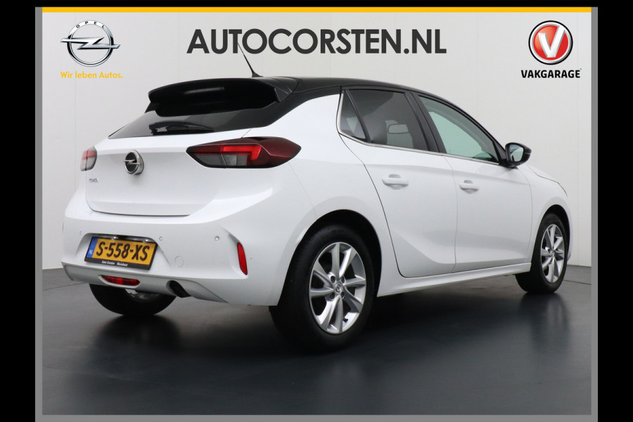 Opel Corsa 1.2I Pano-dak Innovation Camera Apple Carplay Android Auto PDC-a+v Ecc Navi DAB Stuur-Stoelverwarming Bordherkenning Digital Das Cruise Control Regen-Lichtsensor Chroompack Lane-assist Privacy Glass Led Diamond-Grille  Lmv 16" Privacy Glas Verkeersbord detectie Euro 6 24.000 nieuw!