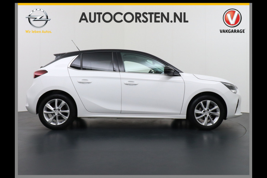 Opel Corsa 1.2I Pano-dak Innovation Camera Apple Carplay Android Auto PDC-a+v Ecc Navi DAB Stuur-Stoelverwarming Bordherkenning Digital Das Cruise Control Regen-Lichtsensor Chroompack Lane-assist Privacy Glass Led Diamond-Grille  Lmv 16" Privacy Glas Verkeersbord detectie Euro 6 24.000 nieuw!