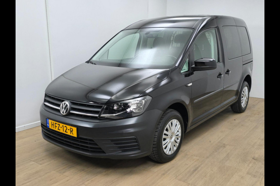 Volkswagen Caddy Occasion 1.0 TSI 5 persoons met cruisecontrol en App connect | Tweedehands Volkswagen Caddy benzine in zwart |