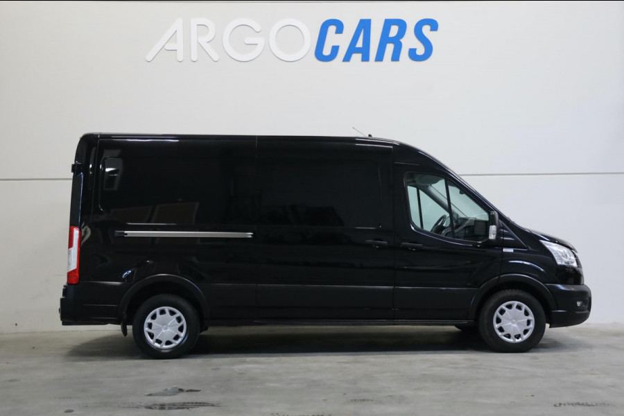 Ford Transit 2.0 TDCI AUTOMAAT ZWART L3/H2 330 CAMERA LED NAVI AIRCO CRUISE CONTROL TREKHAAK PDC CARPLAY Lease v/a 199p.m