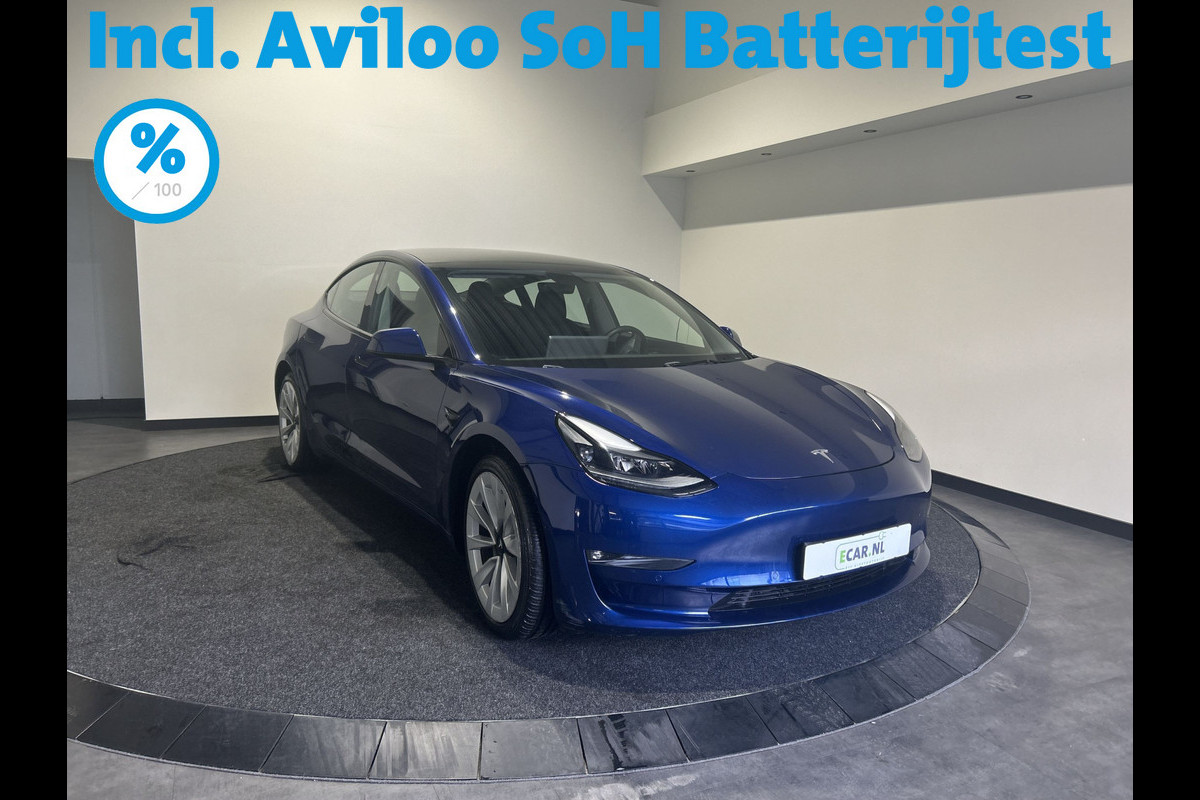 Tesla Model 3 Long Range AWD 75 kWh | Panoramadak | Lichtmetalen velgen | Soh (batterijtest ) 93,96% score