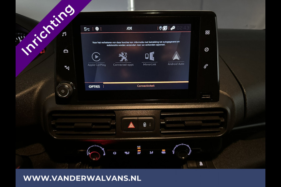 Peugeot Partner 1.6 BlueHDI Premium 100pk L1H1 inrichting Euro6 Airco | Navigatie | Apple Carplay | Cruisecontrol Android Auto, Trekhaak