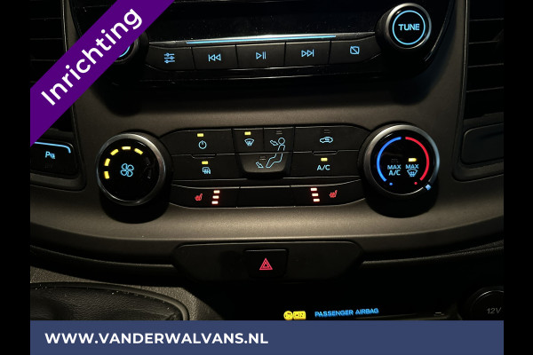 Ford Transit Custom 2.0 TDCI L1H1 inrichting Euro6 Airco | Camera | LED | Cruisecontrol | Stoelverwarming | 2350kg Trekhaak Parkeersensoren, Bijrijdersbank