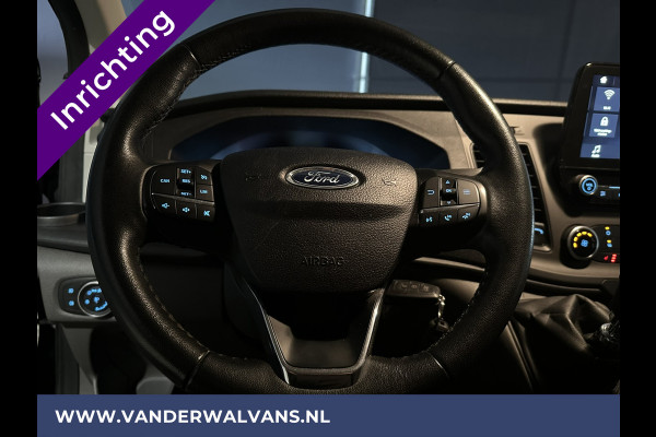 Ford Transit Custom 2.0 TDCI L1H1 inrichting Euro6 Airco | Camera | LED | Cruisecontrol | Stoelverwarming | 2350kg Trekhaak Parkeersensoren, Bijrijdersbank