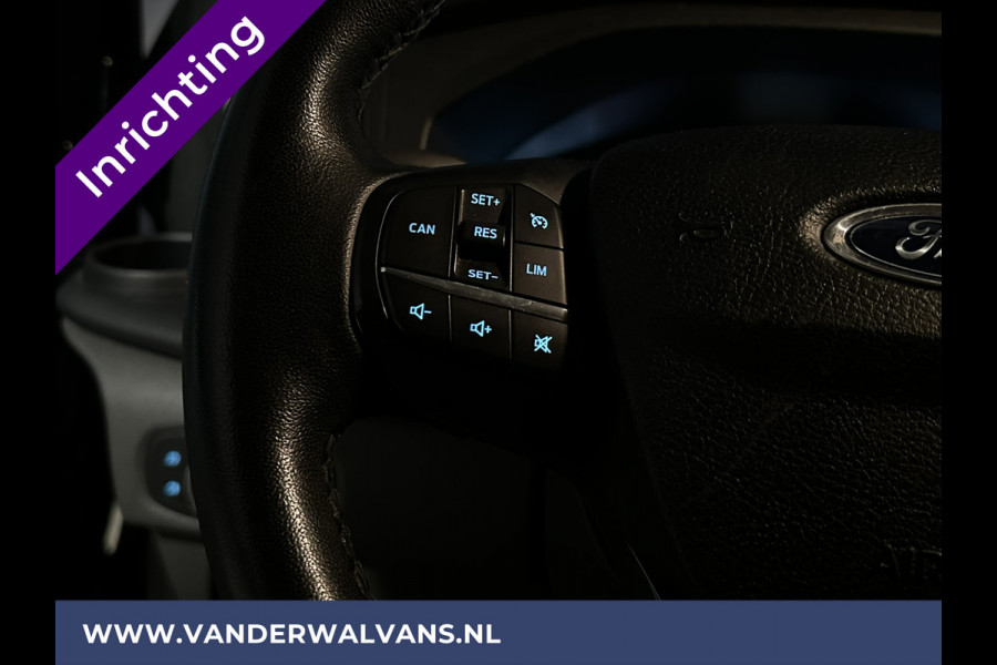 Ford Transit Custom 2.0 TDCI L1H1 inrichting Euro6 Airco | Camera | LED | Cruisecontrol | Stoelverwarming | 2350kg Trekhaak Parkeersensoren, Bijrijdersbank