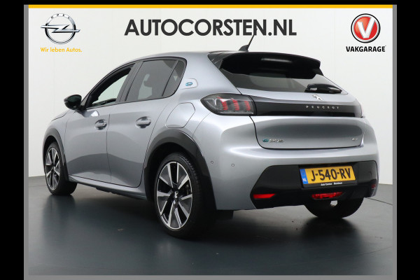 Peugeot e-208 EV GT-line 350 50kWh Panoramadak Apple Carplay Android Auto Adaptieve Cruise Stoelverwarming Camera Keyless Pdc Led DAB+ Lmv 17" Dodehoekdetectie 1/2 Leder Verkeersbord detectie 1e Eigenaar 40.000 nieuw!