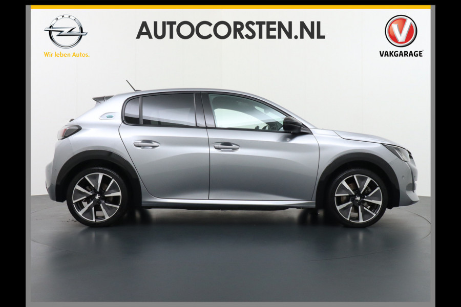 Peugeot e-208 EV GT-line 350 50kWh Panoramadak Apple Carplay Android Auto Adaptieve Cruise Stoelverwarming Camera Keyless Pdc Led DAB+ Lmv 17" Dodehoekdetectie 1/2 Leder Verkeersbord detectie 1e Eigenaar 40.000 nieuw!