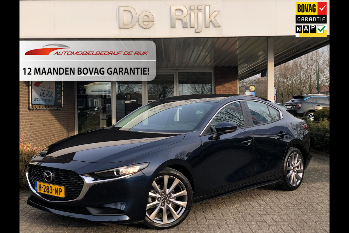 Mazda 3 2.0 e-SkyActiv-G M Hybrid 122 Comfort met Bose | 1e Eigenaar | Leder, Navi, ACC, Stoel+Stuurverw., Camera, BOSE | NAP |