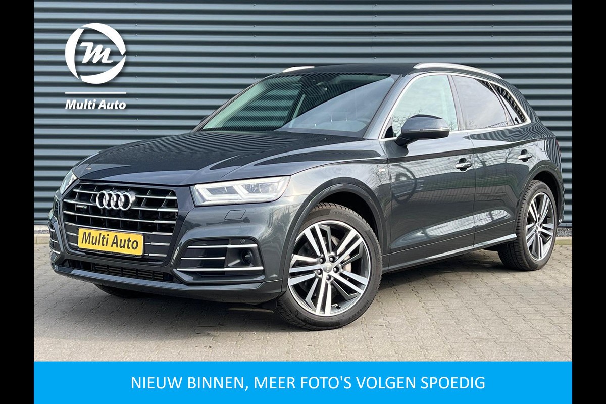 Audi Q5 55 TFSI e quattro S-Line Plug in Hybrid 367pk Dealer O.H PHEV | Luchtvering | Trekhaak af Fabriek | Adaptive Cruise | Alcantara Sportstoelen Massage | 20 "L.M | Virtual | Apple Carplay | Camera |