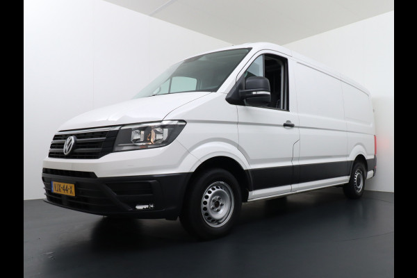 Volkswagen Crafter 35 2.0 TDI L3H2 Highline 3-Persoons Trekhaak Navi Cruise Control DAB+ Camera Licht-Regensensor Pdc Voorruitverwarming Betonplexvloer Schuifdeur 1e Eigenaar, 2.500KG Trekgewicht, Euro 6