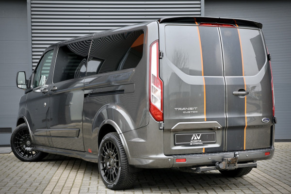 Ford Transit Custom 310 2.0 TDCI L2H1 170 PK Sport | Dubbel Cabine | Navigatie | Camera | CarPlay | L+R Schuifdeur | Stoelverwarming | Lederen bekleding | Trekhaak | NL Auto