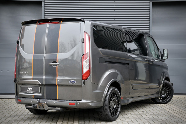 Ford Transit Custom 310 2.0 TDCI L2H1 170 PK Sport | Dubbel Cabine | Navigatie | Camera | CarPlay | L+R Schuifdeur | Stoelverwarming | Lederen bekleding | Trekhaak | NL Auto