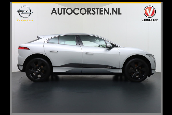 Jaguar I-PACE EV400 90kWh AUT. 400PK 696Nm AWD Leer+Verwarmd 20"lm Trekhaak Apple Carplay Android Navi Camera's LED Park-Assist PDC-a+v Keyles LED MultiMedia Bordherkenning koplampreiniging Lane-Assist App-Connect Voorwerwarming/koeling WiFi  DigiDash DAB 4WD Low Friction Launch Roll Stability Control Uitparkeer waarschuwing Vermoeidheids herkenning Orig NLse auto Accu-garantie 28-12-2027 / 160dkm Snelladen tot 104kw