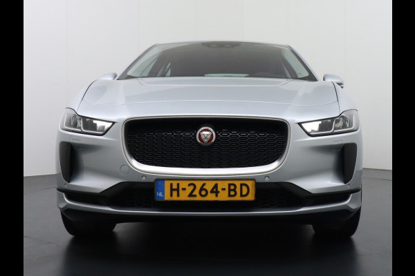 Jaguar I-PACE EV400 90kWh AUT. 400PK 696Nm AWD Leer+Verwarmd 20"lm Trekhaak Apple Carplay Android Navi Camera's LED Park-Assist PDC-a+v Keyles LED MultiMedia Bordherkenning koplampreiniging Lane-Assist App-Connect Voorwerwarming/koeling WiFi  DigiDash DAB 4WD Low Friction Launch Roll Stability Control Uitparkeer waarschuwing Vermoeidheids herkenning Orig NLse auto Accu-garantie 28-12-2027 / 160dkm Snelladen tot 104kw