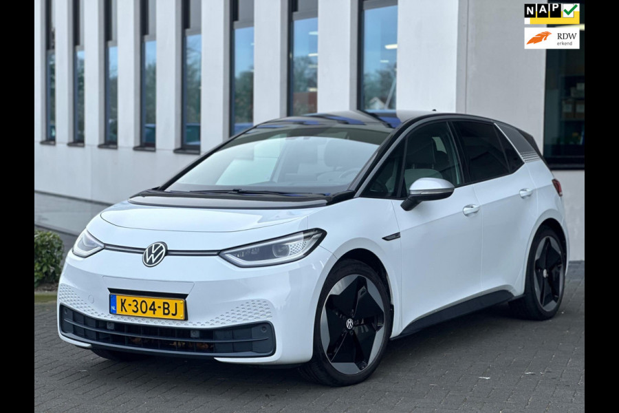 Volkswagen ID.3 First Max 58 kWh, panoramadak, sportstoelen, eerste eigenaar, Nederlandse auto met nationale auto pas