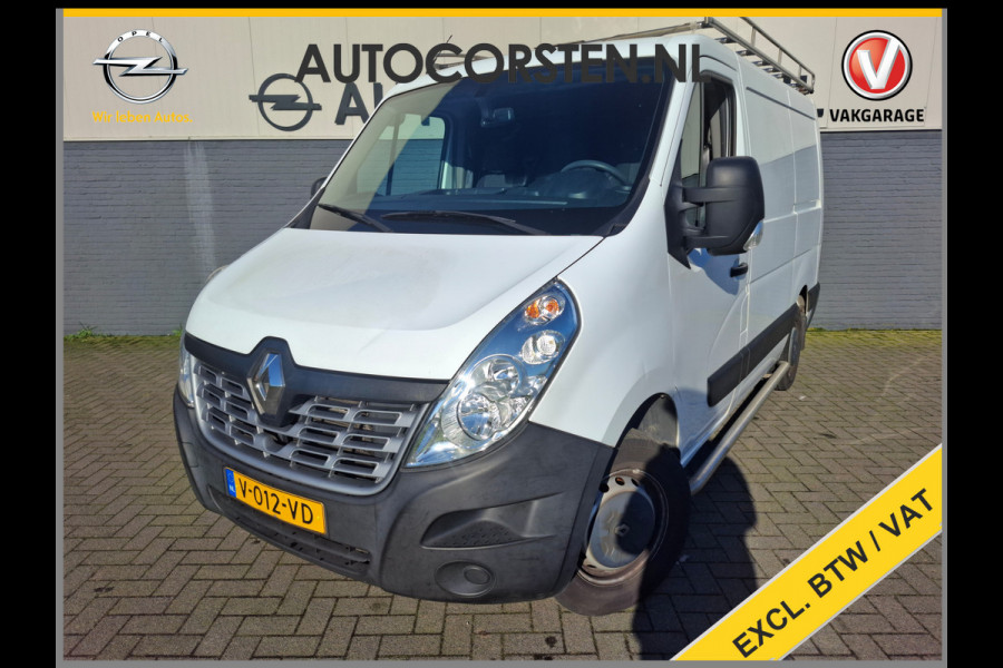 Renault Master T33 2.3dCi L1H1 3-Pers. Camera Pdc Cruise Imperiaal Trekhaak Airco Lat om lat Betimmering Betonplex Vloer Schuifdeur 2.500kg Trekgewicht 1e Eigenaar Euro 6