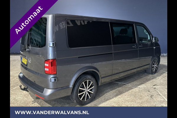 Volkswagen Transporter 2.0 TDI 150pk Automaat L2H1 Dubbele cabine Highline Euro6 Airco | 2x Zijdeur | Camera | Navigatie LED, LM velgen, Cruisecontrol, Trekhaak, Parkeersensoren, 5-Zits, Verwarmde voorruit