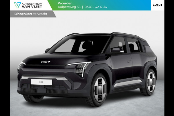 Kia EV3 Plus Advanced 81.4 kWh | Levering Juni | 600km Rijbereik | Navi | 19" | Adapt. Cruise | Clima | Schuif/Kanteldak | Stoel&Stuurverw. | Priv Glass | BSM | Harman Kardon | Private Lease € 616,- Actie !