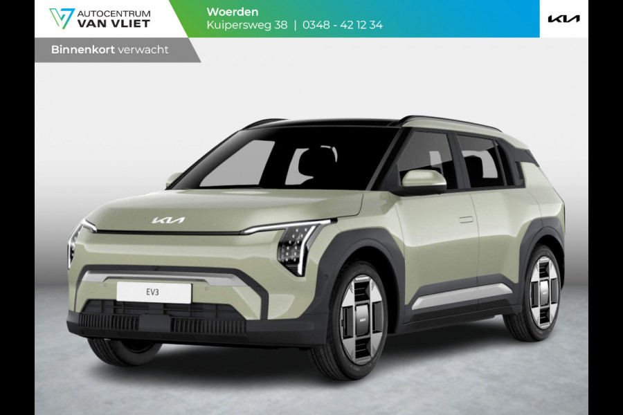 Kia EV3 Plus Advanced 58.3 kWh | Levering Juni | Navi | 19" | Adapt. Cruise | Clima | Schuif/Kanteldak | Stoel&Stuurverw. | Priv Glass | BSM | Harman Kardon