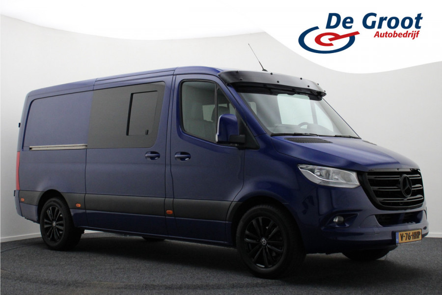 Mercedes-Benz Sprinter 314 CDI Aut. L2H1 DC 6-zits Leer, Camera, Apple Carplay, Standkachel, Cruise, Airco, Trekhaak, 18''