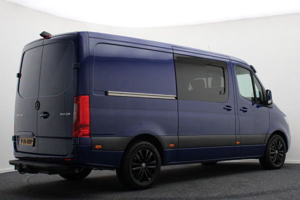 Mercedes-Benz Sprinter 314 CDI Aut. L2H1 DC 6-zits Leer, Camera, Apple Carplay, Standkachel, Cruise, Airco, Trekhaak, 18''