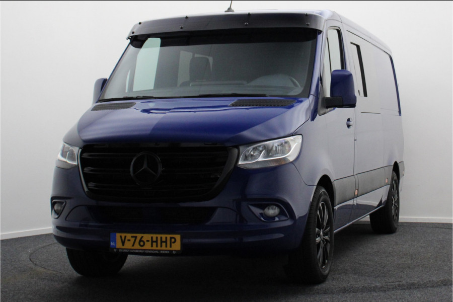 Mercedes-Benz Sprinter 314 CDI Aut. L2H1 DC 6-zits Leer, Camera, Apple Carplay, Standkachel, Cruise, Airco, Trekhaak, 18''