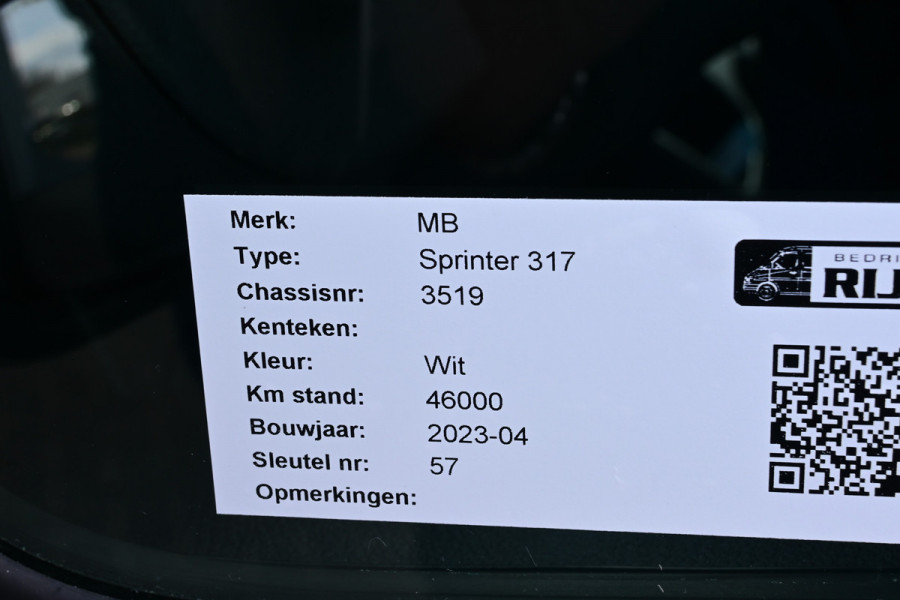 Mercedes-Benz Sprinter 317 CDI L2H2 RWD MBUX met camera, Apple Carplay/Android Auto