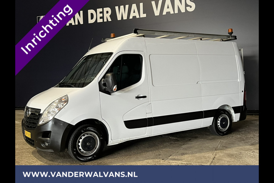 Opel Movano 2.3 CDTI 146pk L2H2 inrichting Euro6 Airco | omvormer | Camera | Navigatie | 2500kg trekhaak cruisecontrol, imperiaal, parkeersensoren, trap, bijrijdersbank