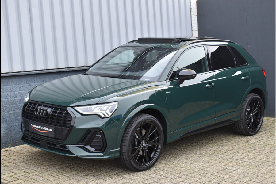 Audi Q3 45 TFSI e 245 Pk S-Line Goodwood Green Pano Navi Leder Matrix Trekhaak 20 Inch