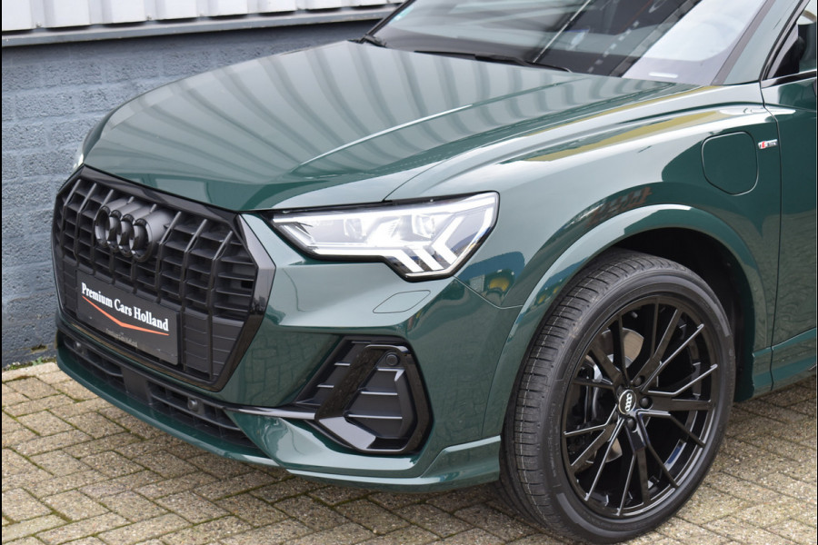 Audi Q3 45 TFSI e 245 Pk S-Line Goodwood Green Pano Navi Leder Matrix Trekhaak 20 Inch