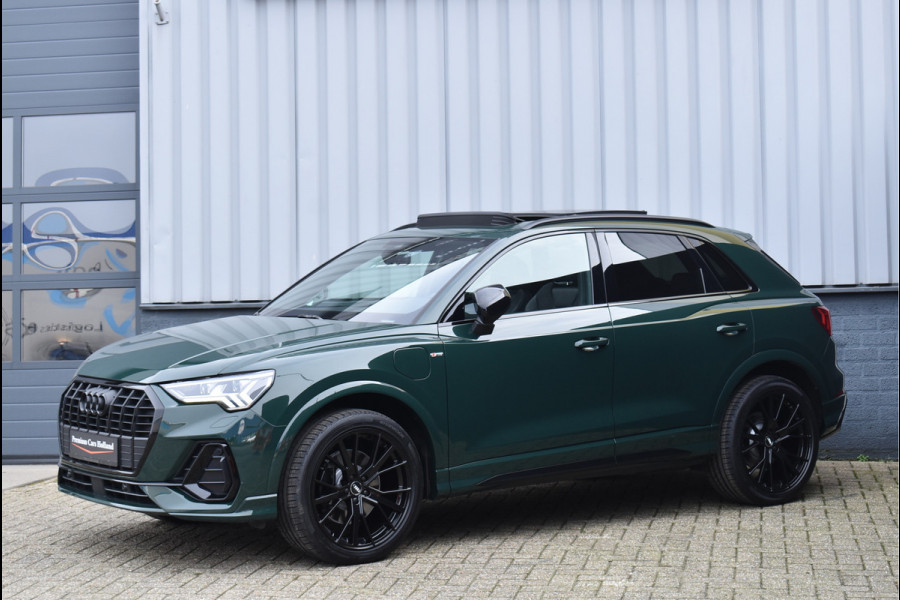 Audi Q3 45 TFSI e 245 Pk S-Line Goodwood Green Pano Navi Leder Matrix Trekhaak 20 Inch