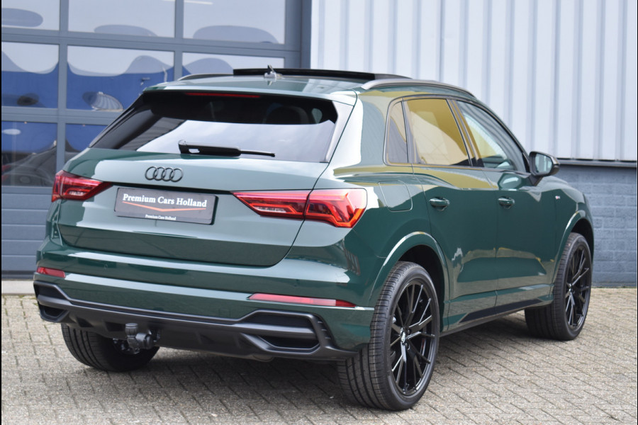 Audi Q3 45 TFSI e 245 Pk S-Line Goodwood Green Pano Navi Leder Matrix Trekhaak 20 Inch