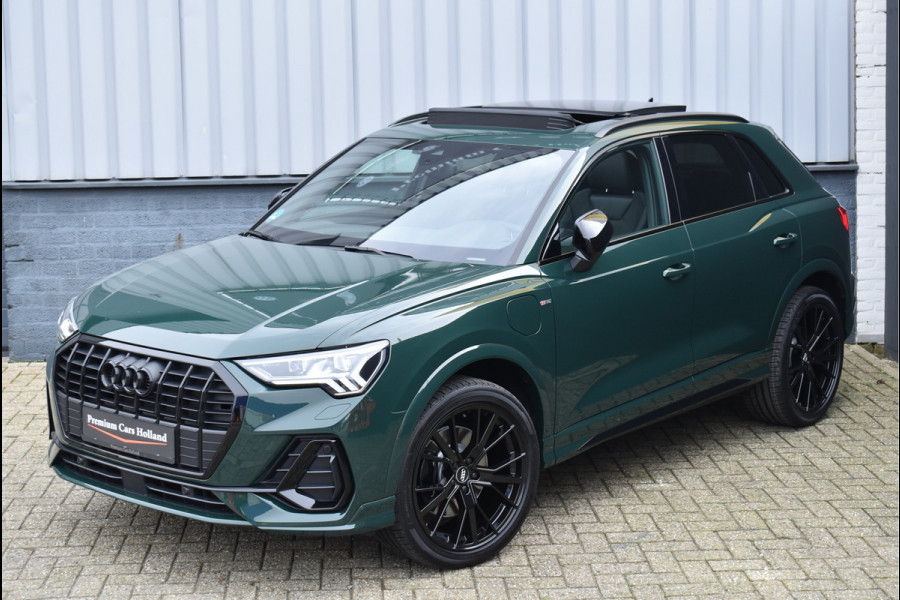 Audi Q3 45 TFSI e 245 Pk S-Line Goodwood Green Pano Navi Leder Matrix Trekhaak 20 Inch