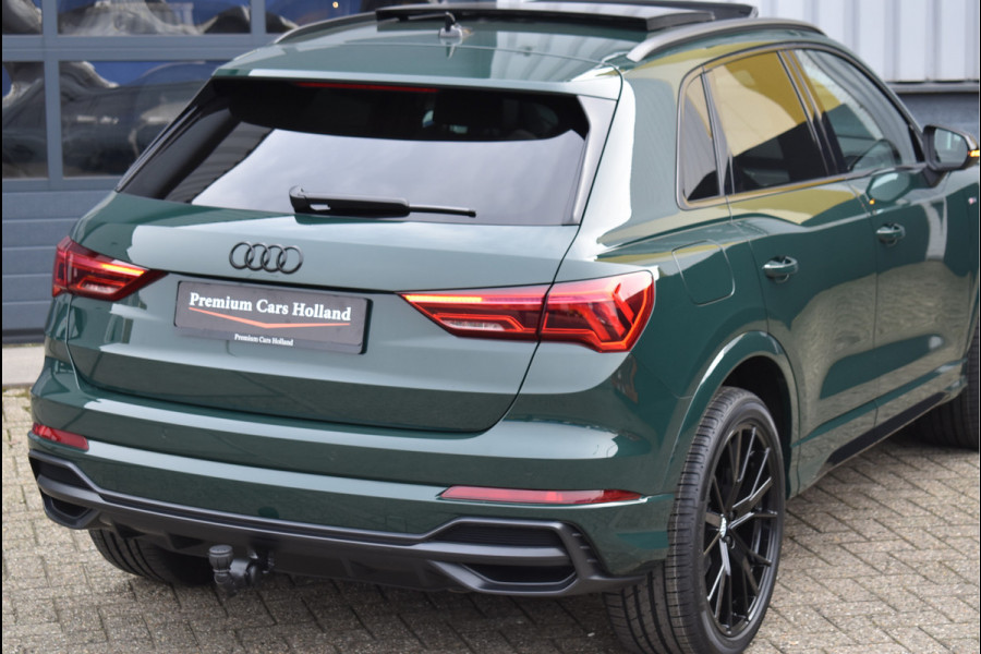 Audi Q3 45 TFSI e 245 Pk S-Line Goodwood Green Pano Navi Leder Matrix Trekhaak 20 Inch