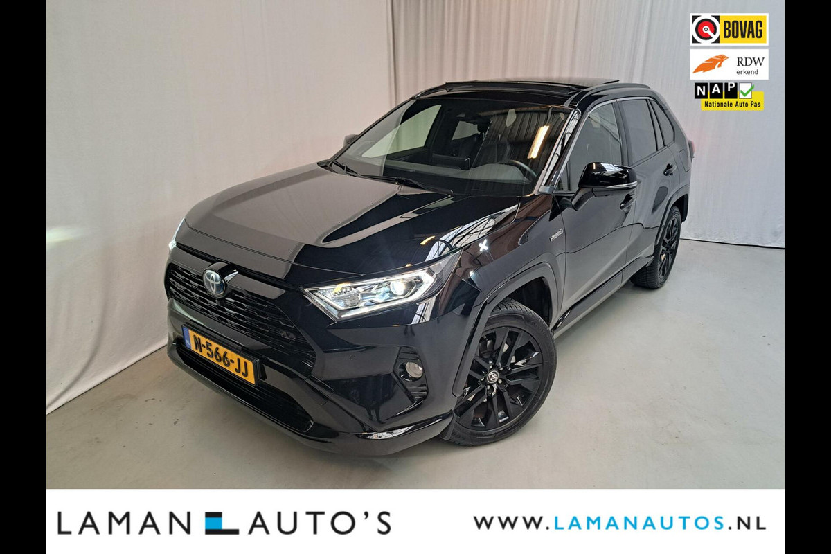 Toyota RAV4 2.5 Hybrid 218pk Black Edition | Panoramadak JBL CarPlay Halfleder ECC Nav 19" LMV ACC 360 Camera BSM Trekhaak | Hybrid Voorscho