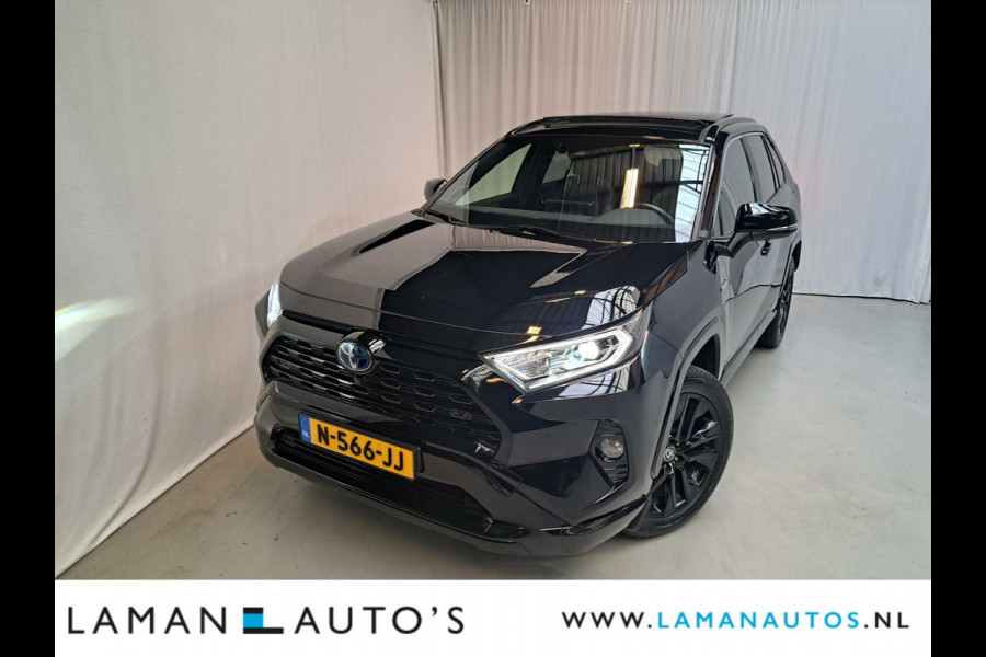 Toyota RAV4 2.5 Hybrid 218pk Black Edition | Panorama JBL CarPlay Halfleder ECC Nav 19" LMV ACC 360 Camera BSM Trekhaak | Hybrid Voorschoten