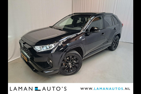 Toyota RAV4 2.5 Hybrid 218pk Black Edition | Panorama JBL CarPlay Halfleder ECC Nav 19" LMV ACC 360 Camera BSM Trekhaak | Hybrid Voorschoten