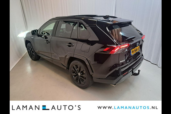 Toyota RAV4 2.5 Hybrid 218pk Black Edition | Panorama JBL CarPlay Halfleder ECC Nav 19" LMV ACC 360 Camera BSM Trekhaak | Hybrid Voorschoten