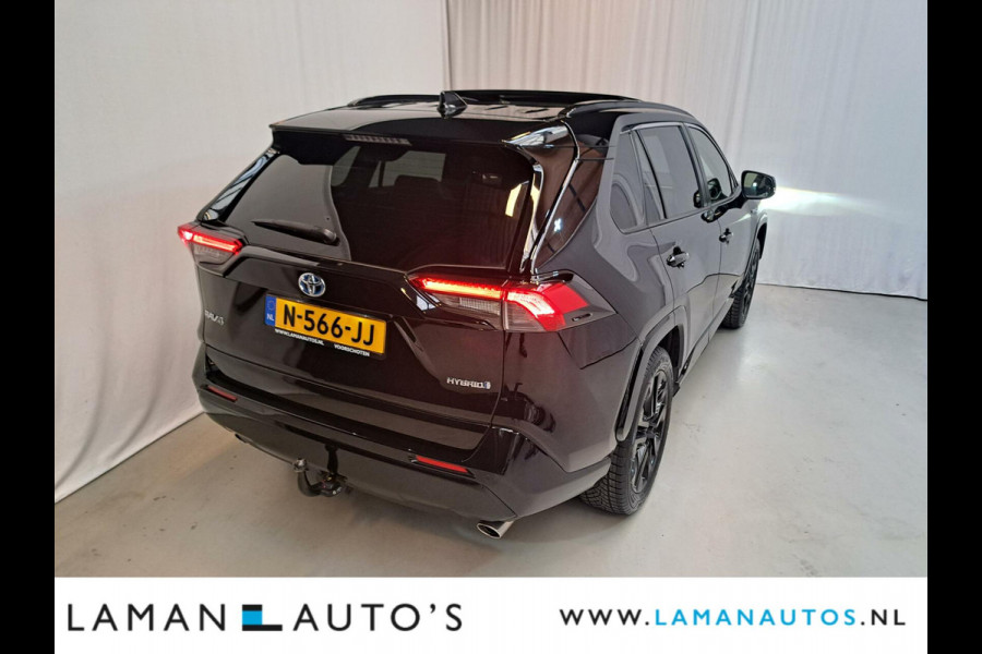 Toyota RAV4 2.5 Hybrid 218pk Black Edition | Panorama JBL CarPlay Halfleder ECC Nav 19" LMV ACC 360 Camera BSM Trekhaak | Hybrid Voorschoten