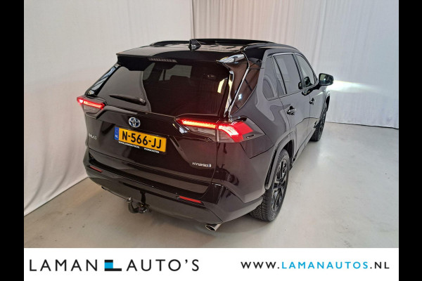 Toyota RAV4 2.5 Hybrid 218pk Black Edition | Panorama JBL CarPlay Halfleder ECC Nav 19" LMV ACC 360 Camera BSM Trekhaak | Hybrid Voorschoten